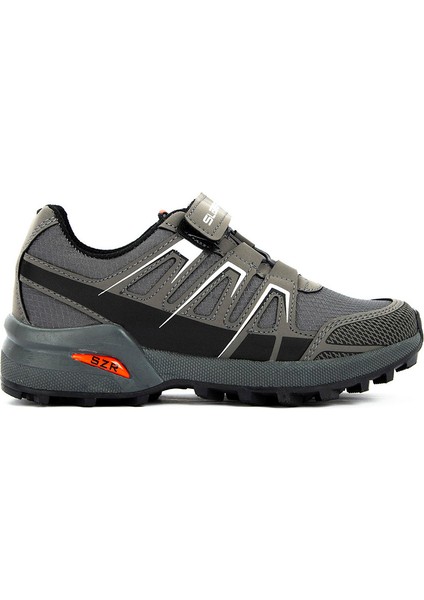 ADITYA IN Unisex Çocuk Sneaker Koşu & Yürüyüş Ayakkabısı Koyu Gri / Beyaz