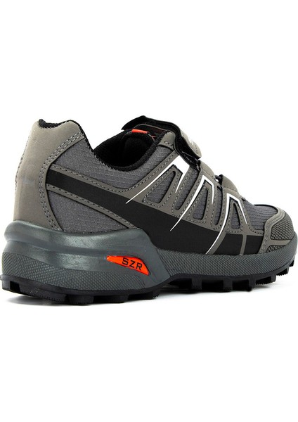 ADITYA IN Unisex Çocuk Sneaker Koşu & Yürüyüş Ayakkabısı Koyu Gri / Beyaz