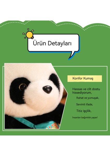 12 cm Yeni Sevimli Omuz Çantası Panda Bebek Oyuncak (Yurt Dışından)