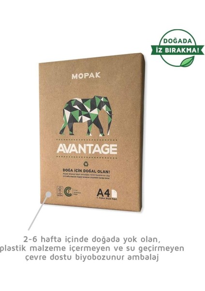 Doğa Dostu Avantage A4 Fotokopi Kağıdı 500 Adet (1 Paket)