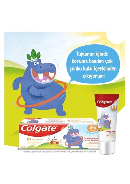 Kids Portakal Aromalı Florürsüz Diş Macunu 3-5 Yaş 60 ml