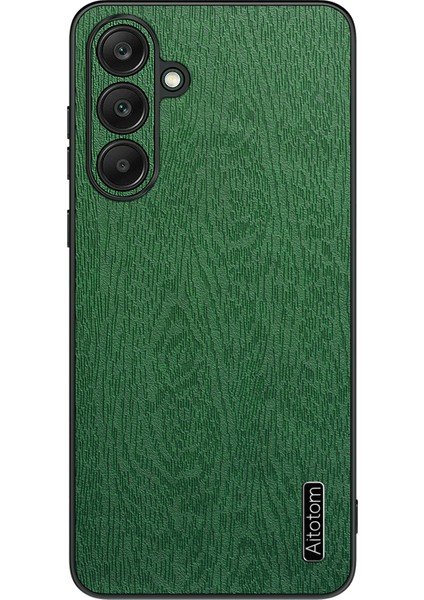 Samsung Galaxy A25 5g Kapak Ahşap Tahıl Pu+Pc+Tpu Arka Kabuk (Yurt Dışından)