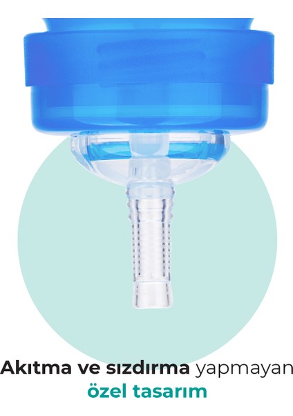 Akıtmayı Engelleyen Pipetli Bardak, 270 ml, 12+ Ay, Mavi, 1 Adet