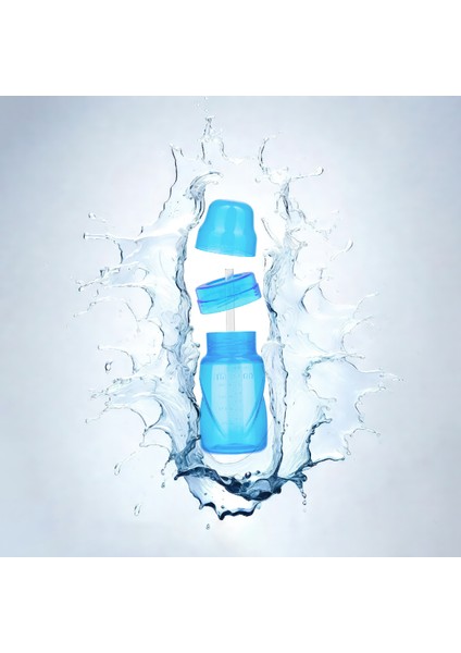 Akıtmayı Engelleyen Pipetli Bardak, 270 ml, 12+ Ay, Mavi, 1 Adet