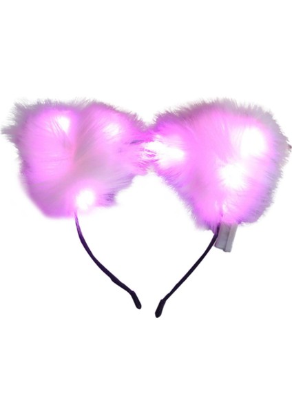 Karnavallar Şkinler Için Işıklı Tüylü Kulaklar Bandı Parlayan Bandı Işık (Yurt Dışından)