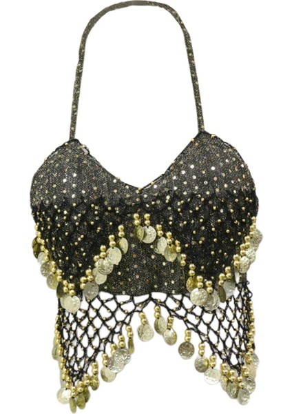 Pullu Parıltılı Kıyafetler Dansı Dans Giysileri Tank Top Halter Sütyen (Yurt Dışından) indirimleri