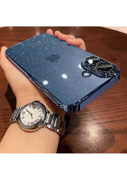 （iPhone16PRO）CEP Telefonu Kılıfı Yeni Şeffaf Yıldızlı Gökyüzü Lens Filmi Anti-Düşme 16 Sert Çanta ile Birlikte Geliyor (Yurt Dışından)