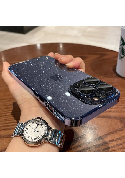 （iPhone16PRO）CEP Telefonu Kılıfı Yeni Şeffaf Yıldızlı Gökyüzü Lens Filmi Anti-Düşme 16 Sert Çanta ile Birlikte Geliyor (Yurt Dışından)