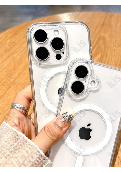 iPhone 16 Pro Kılıf Şeffaf Magsafe Magnetik Kılıf – Kablosuz Şarj Uyumluluğu, Darbe Emici