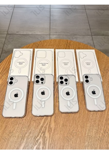 iPhone 16 Pro Kılıf Şeffaf Magsafe Magnetik Kılıf – Kablosuz Şarj Uyumluluğu, Darbe Emici