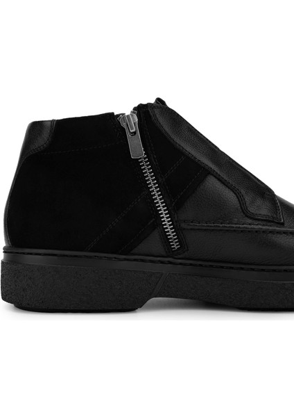 Rossı Erkek Hakiki Deri Siyah Casual Bot 668 1295PZA Erk Bot SK24-25 Nero fırsatları