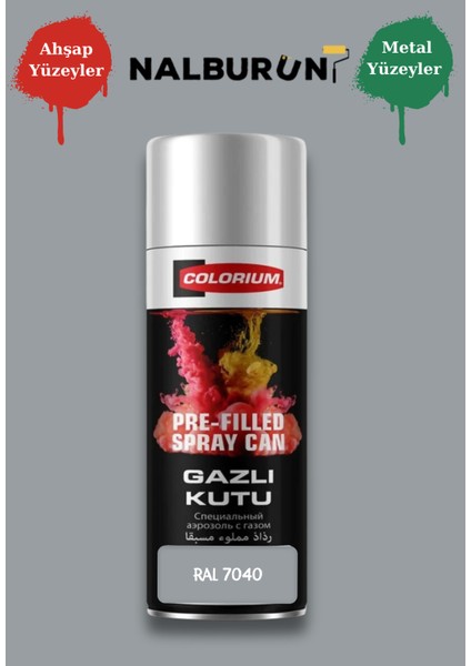 213 Ral Renkleri 400 ml Özel Renklendirilmiş Selülozik Parlak Sprey Boya