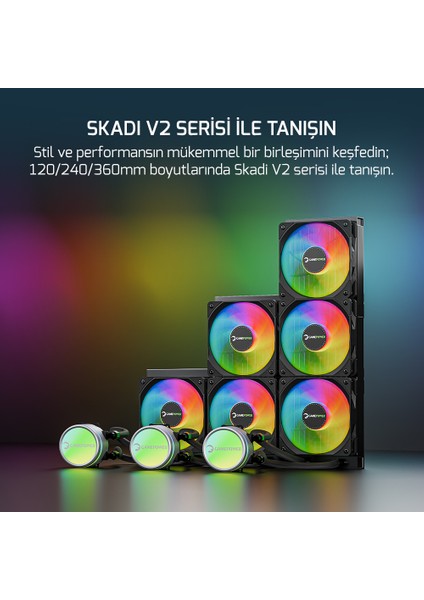 Skadi V2 240 Argb 240MM Sıvı Işlemci Soğutucusu Am5 ve LGA1700 Uyumlu