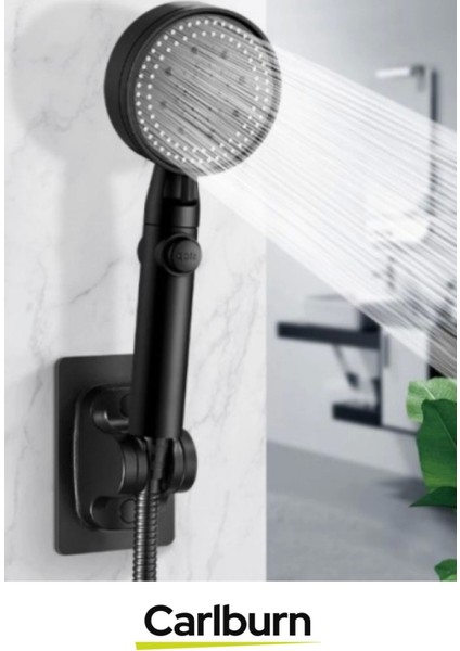 Özel Üretim Ayarlanabilir Estetik Banyoya Zarar Vermeyen Yapışkanlı Duş Başlığı Tutucu Ayarlı Siyah modelleri