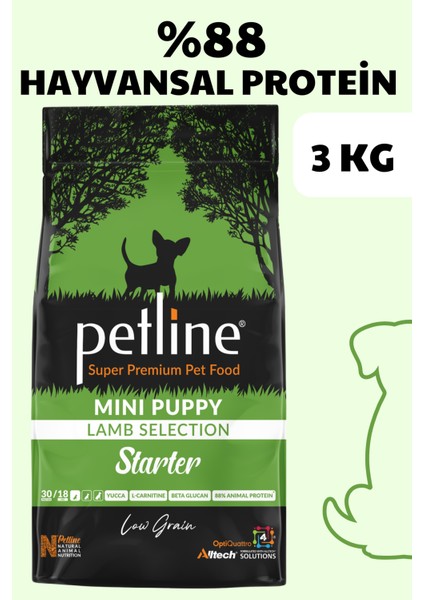 Super Premium Yavru Köpek Mini Irk Kuzu Etli 3 kg (Starter)