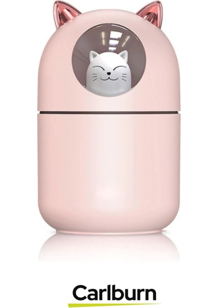Özel Üretim USB Kablolu Loş Işıklı Ultra Sessiz Sevimli Kedi Tasarımlı H2O Hava Nemlendirici fiyatları