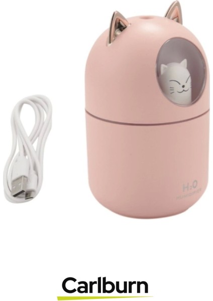 Özel Üretim USB Kablolu Loş Işıklı Ultra Sessiz Sevimli Kedi Tasarımlı H2O Hava Nemlendirici modelleri