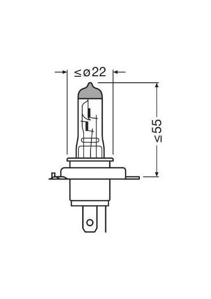 Far Ampulü Halojen Sari H4 12V 60/55W Classic P43T 64193 Clc (4ADET)