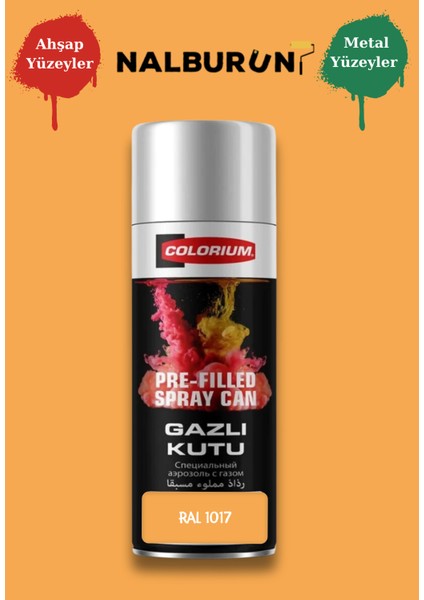 213 Ral Renkleri 400 ml Özel Renklendirilmiş Selülozik Mat Sprey Boya