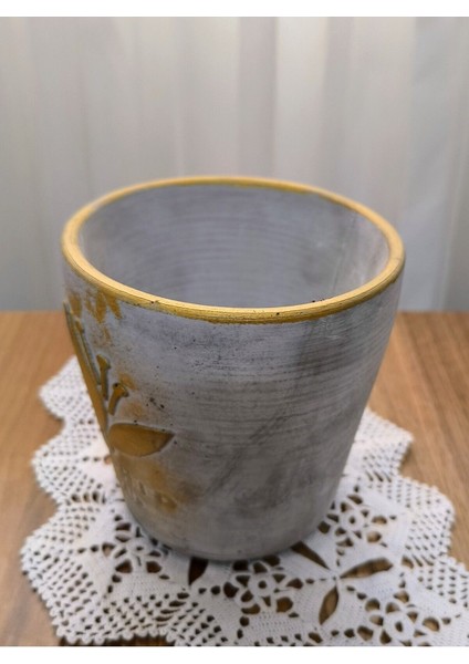 2 Adet Beton Çiçek ve Bonsai Vazosu Gri Renk