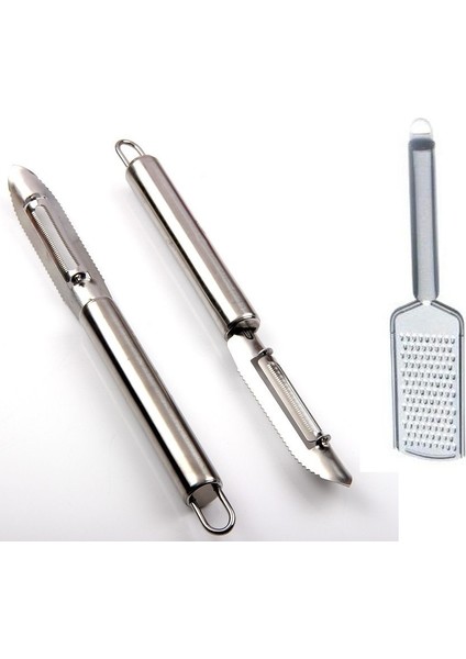 Soyacak ve Rende 2li Set Paslanmaz Çelik Inox (4767) - CLR4124-8125