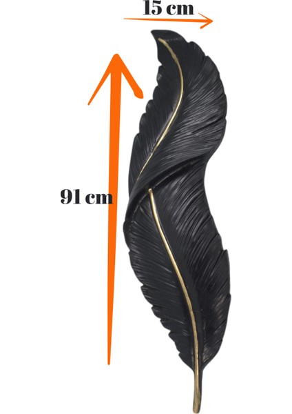 Modern ve Zarif Yaprak Figür – Duvar Süsü ve Dekoratif Obje, 91 cm