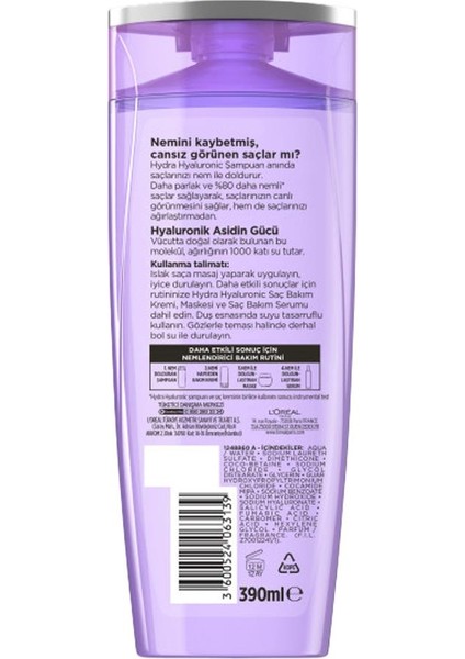 Hydra Hyaluronik Şampuan 390 ml fiyatları