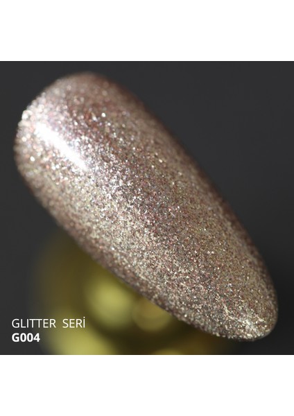 , Glitter Kalıcı Oje G004, Rose Gold, 4 ml