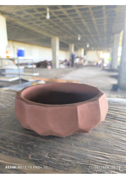 Kare Desen Beton Aranjman - Orkide ve Bonsai Saksısı 08