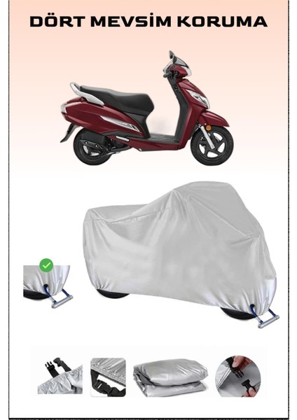 Honda Activa 125 Için Kilit Uyumlu Motosiklet Branda, Güvenli, Su Geçirmez Dayanıklı Kumaş