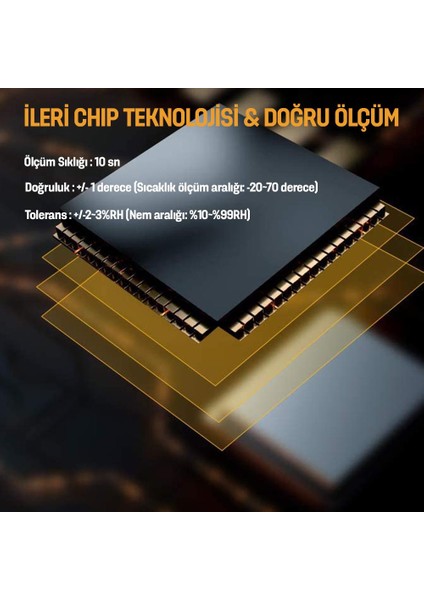 TP53 Termometre İç Mekan Dijital Isı ve Nem Ölçer - 2 Adet