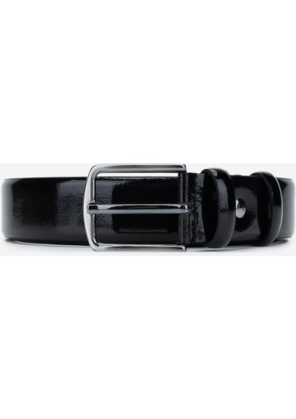 Erkek Hakiki Deri Siyah Rugan Klasik Kemer 562 242003 Erk Kmr SK24-25 Sıyah Rgn