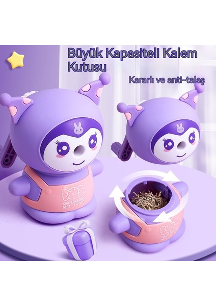 Kuromi Kalemtıraş El Krank Otomatik Kurşun Kalem Kesici Öğrenci Kırtasiye (Yurt Dışından) fırsatları