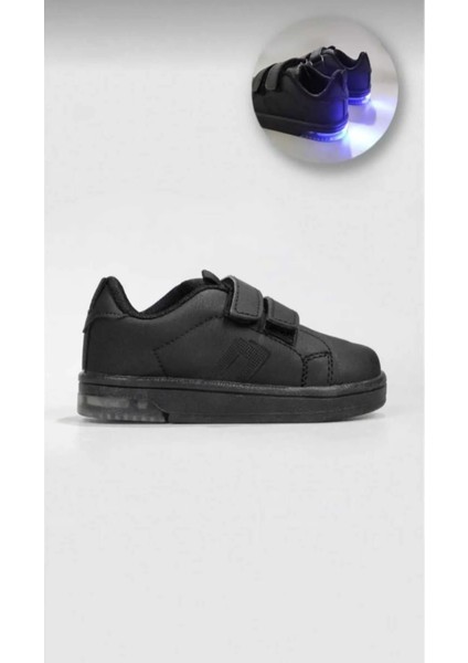 Unisex Sneaker Esnek Rahat Çocuk Spor Ayakkabı Tam Kalıp Ortopedik Siyah Pepe