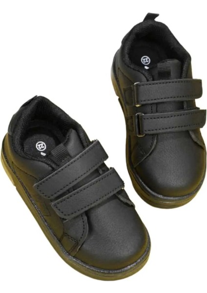 Unisex Sneaker Esnek Rahat Çocuk Spor Ayakkabı Tam Kalıp Ortopedik Siyah Pepe