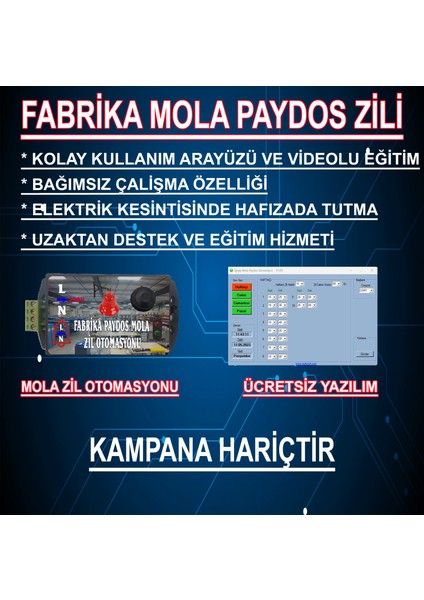 Fabrika Mola ve Paydos Zil Otomasyonu (Kampana Hariç)