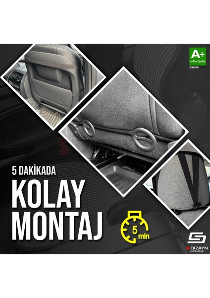 Üniversal Oto Koltuk Koruyucu Kılıf 2 Ön 1 Arka Set Çizgili Siyah-Kırmızı indirimleri