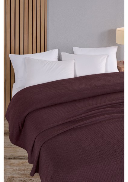 Pamuklu Maya Koyu Bordo Çok Amaçlı Örtü Çift Kişilik - 200 x 230 cm fiyatları