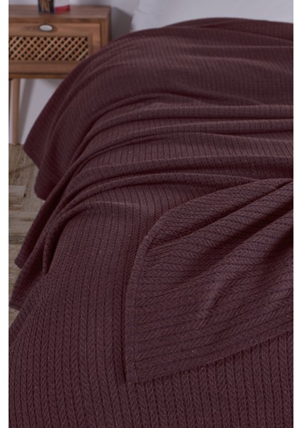 Pamuklu Maya Koyu Bordo Çok Amaçlı Örtü Çift Kişilik - 200 x 230 cm modelleri