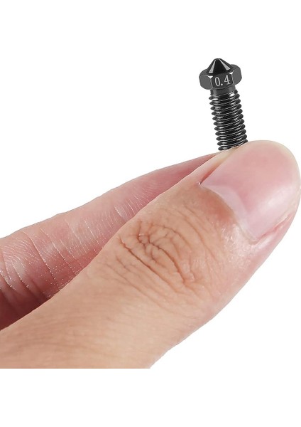 15 Adet V6 Volkan Meme Kiti M6 Iplik Sertleştirilmiş Çelik Nozullar 0.2mm 0.4mm 0.6mm 0.8mm Ekstra Ekstruder Nozulları (Yurt Dışından)