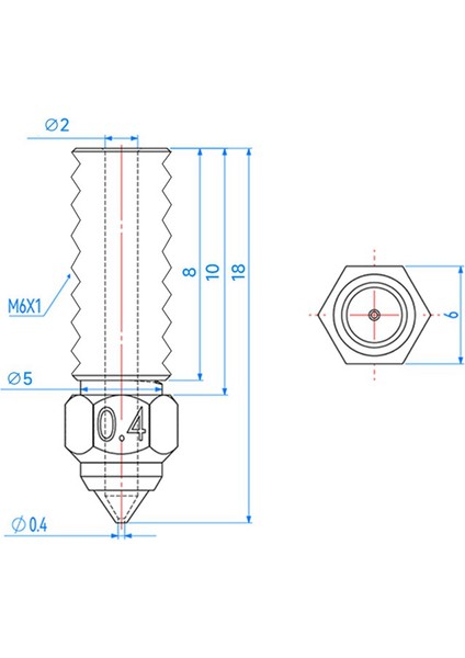 Neptune 4 Özel Sert Çelik Nozul 3D Yazıcı Aksesuarları Için Uygun Yüksek Kaliteli Sert Çelik Nozul 1.75MM (Yurt Dışından)