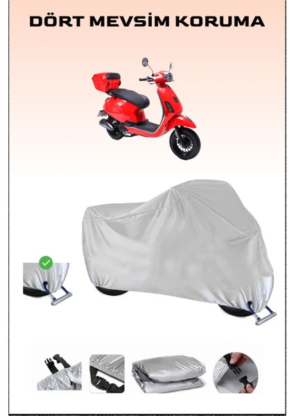 Rks Azure 50 Pro Için Kilit Uyumlu Motosiklet Branda, Güvenli, Su Geçirmez Dayanıklı Kumaş