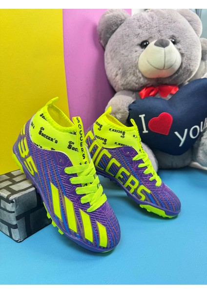 Erkek Çocuk Halı Saha Çoraplı Çivisiz Futbol Spor Ayakkabısı F35HS