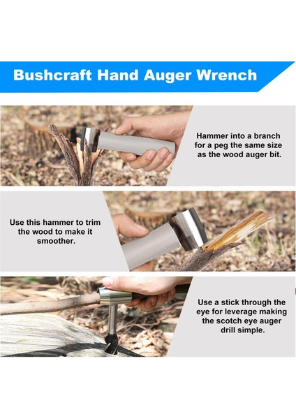 Ahşap Burgu Matkap Ucu El Burgu Anahtarı Bushcraft Kampı Ahşap Işleme Için Uygun (Yurt Dışından) fırsatları