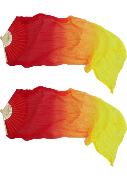 Oryantal Dans Ipek Yelpazeler Peçe Katlanır Yelpaze 180X90CM Sarı Kırmızı+Sarı (Yurt Dışından) fırsatları