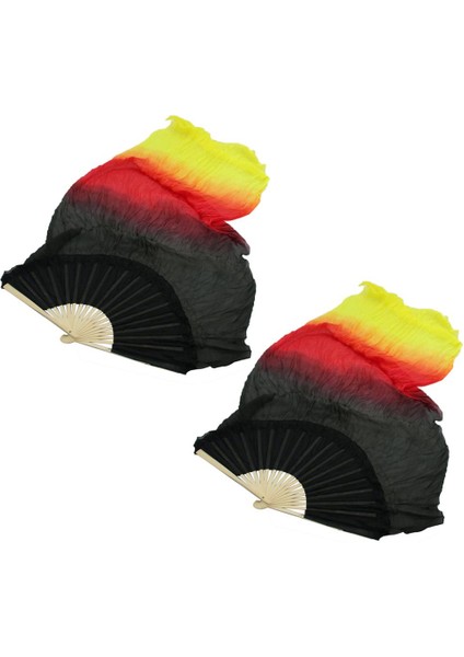 Oryantal Dans Ipek Yelpazeler Peçe Katlanır Yelpaze 180X90CM +Sarı (Yurt Dışından)