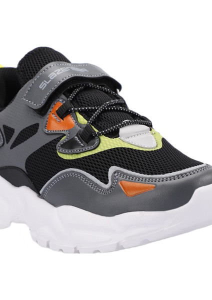KAJAL I Erkek Çocuk Sneaker Koşu & Yürüyüş Ayakkabısı Koyu Gri / Siyah