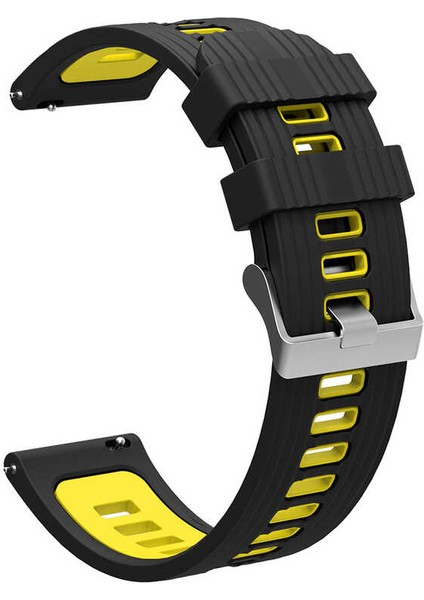 Gear S2 Krd-55 Uyumlu Kordon Zore - Gri-Sarı