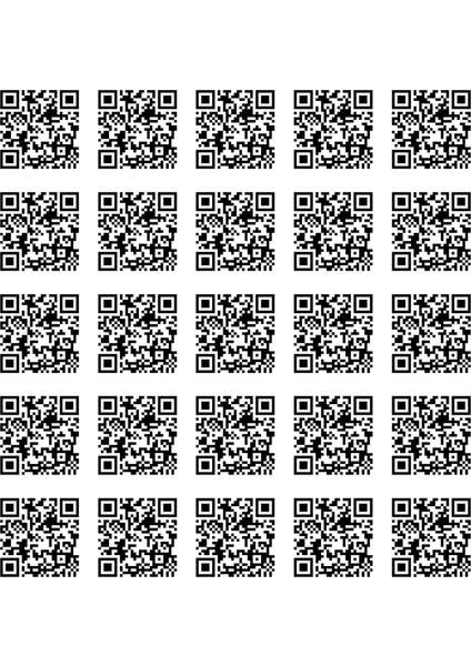 Sticker Master Qr Kod Karekod Sticker Oto, Motorsiklet, Kask,cam, Laptop Sticker 5x5 cm 25 Adet