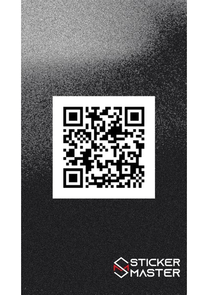 Sticker Master Qr Kod Karekod Sticker Oto, Motorsiklet, Kask,cam, Laptop Sticker 5x5 cm 25 Adet